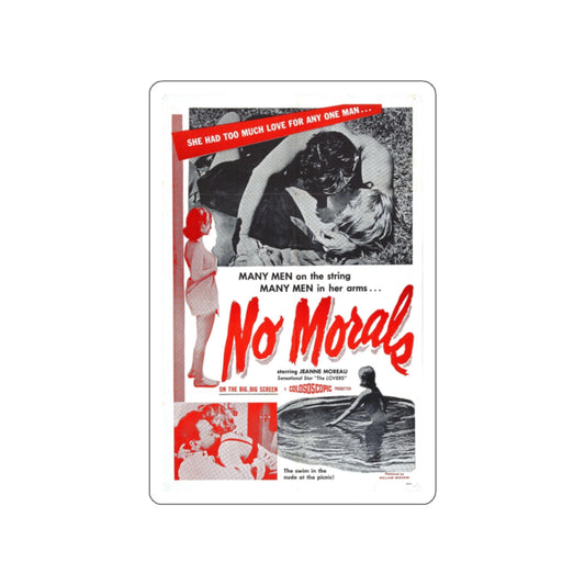 NO MORALS 1955 Movie Poster STICKER Vinyl Die-Cut Decal-White-The Sticker Space