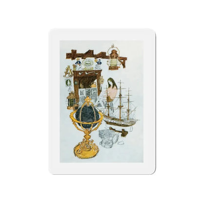 No More A-Roving by Lynn Bretton, Woman magazine, 1969 (Magazine Illustration) Refrigerator Magnet 4 Inch - The Sticker Space