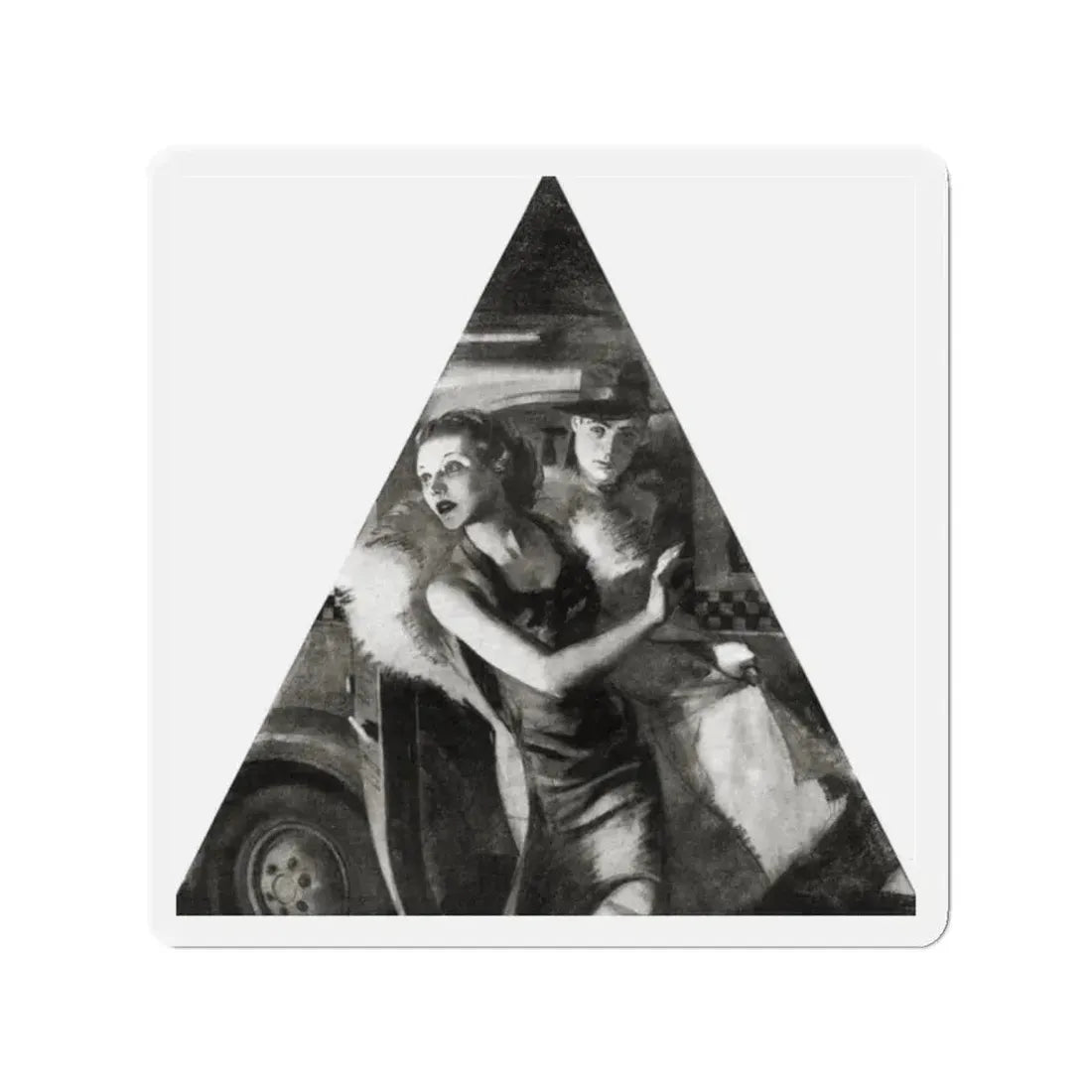 No More Music, Liberty magazine, June 19, 1937 (Magazine Illustration) Refrigerator Magnet 2 Inch - The Sticker Space