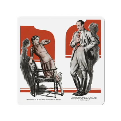 No More Orchids (1), Liberty magazine, July 2, 1932 (Magazine Illustration) Refrigerator Magnet 3 Inch - The Sticker Space