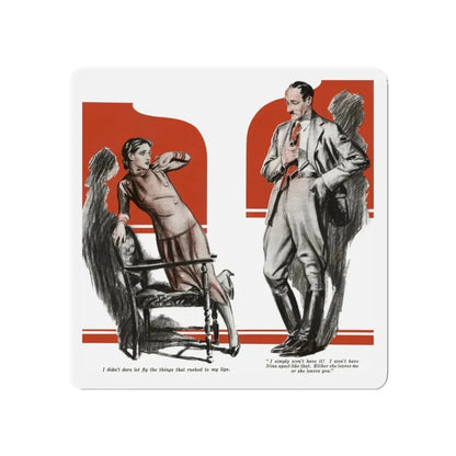 No More Orchids (1), Liberty magazine, July 2, 1932 (Magazine Illustration) Refrigerator Magnet 5 Inch - The Sticker Space