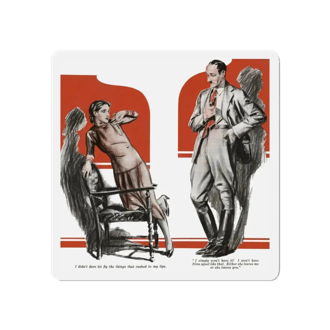 No More Orchids (1), Liberty magazine, July 2, 1932 (Magazine Illustration) Refrigerator Magnet - The Sticker Space