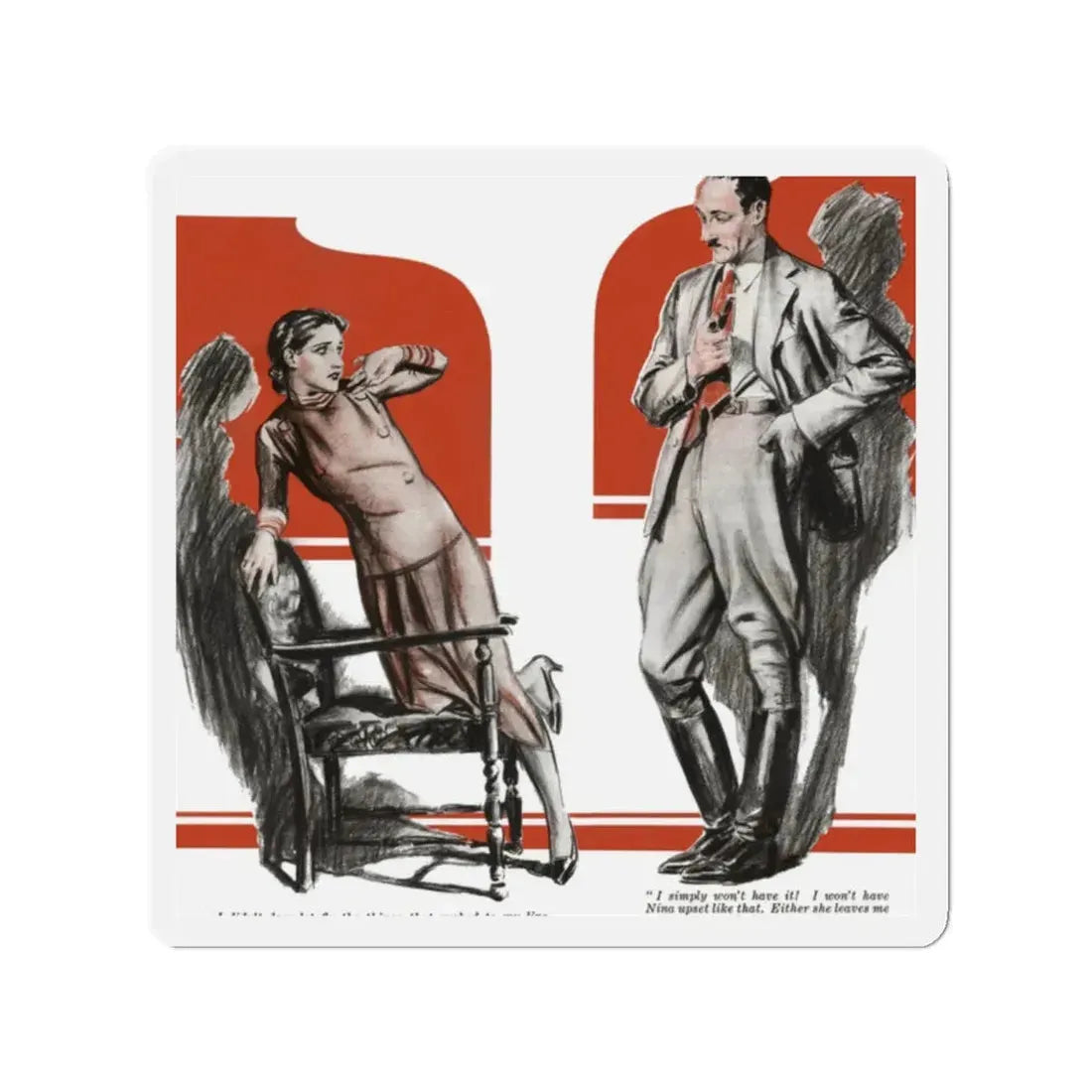 No More Orchids (1), Liberty magazine, July 2, 1932 (Magazine Illustration) Refrigerator Magnet - The Sticker Space