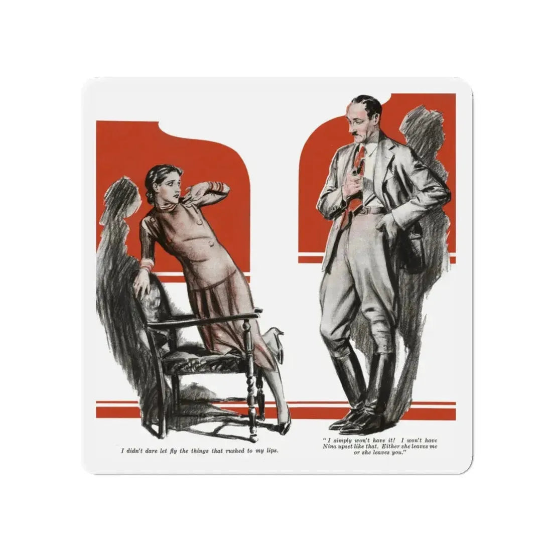 No More Orchids (1), Liberty magazine, July 2, 1932 (Magazine Illustration) Refrigerator Magnet - The Sticker Space