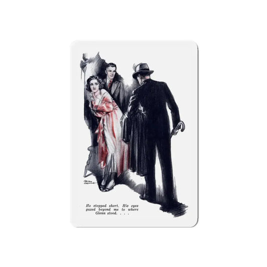 No More Orchids (10), Liberty magazine, August 6, 1932 (Magazine Illustration) Refrigerator Magnet 6 Inch - The Sticker Space