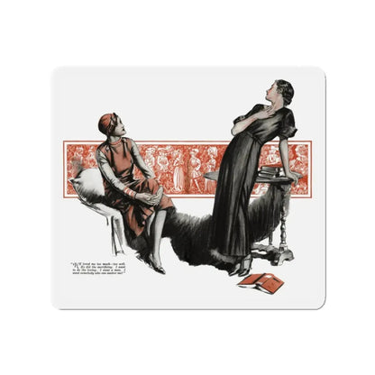 No More Orchids (2), Liberty magazine, July 2, 1932 (Magazine Illustration) Refrigerator Magnet 3 Inch - The Sticker Space