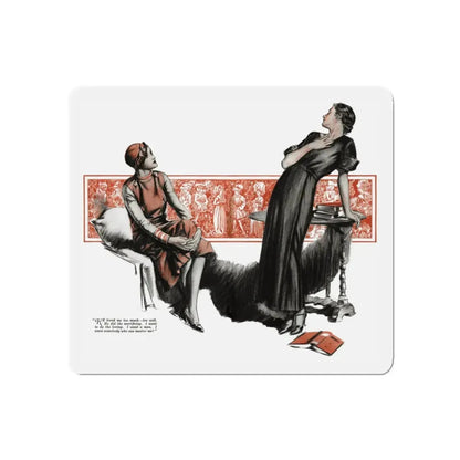 No More Orchids (2), Liberty magazine, July 2, 1932 (Magazine Illustration) Refrigerator Magnet 5 Inch - The Sticker Space