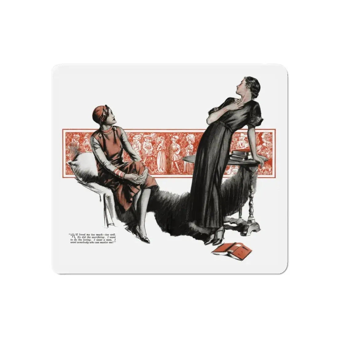 No More Orchids (2), Liberty magazine, July 2, 1932 (Magazine Illustration) Refrigerator Magnet 6 Inch - The Sticker Space