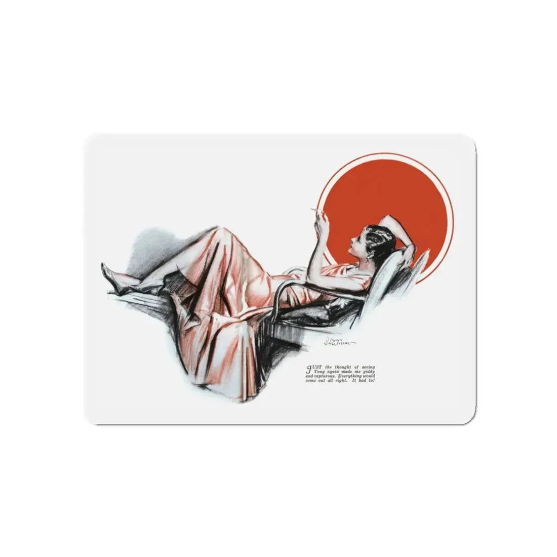 No More Orchids (3), Liberty magazine, July 2, 1932 (Magazine Illustration) Refrigerator Magnet - The Sticker Space