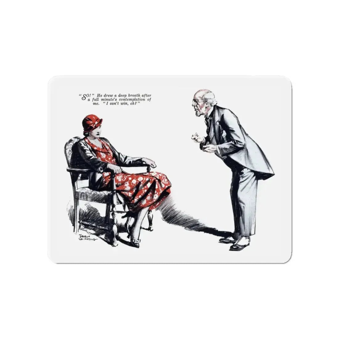 No More Orchids (6), Liberty magazine, July 9, 1932 (Magazine Illustration) Refrigerator Magnet - The Sticker Space