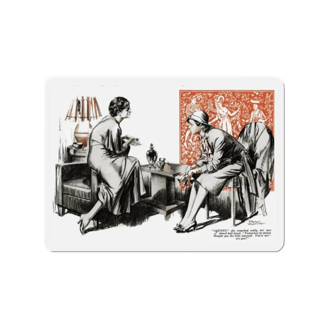 No More Orchids (7), Liberty magazine, July 30, 1932 (Magazine Illustration) Refrigerator Magnet - The Sticker Space