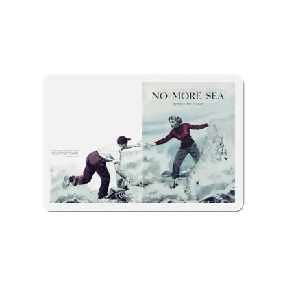 No More Sea, Chatelaine, August 1950 (Magazine Illustration) Refrigerator Magnet 5 Inch - The Sticker Space