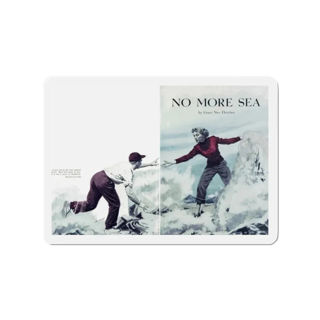 No More Sea, Chatelaine, August 1950 (Magazine Illustration) Refrigerator Magnet - The Sticker Space
