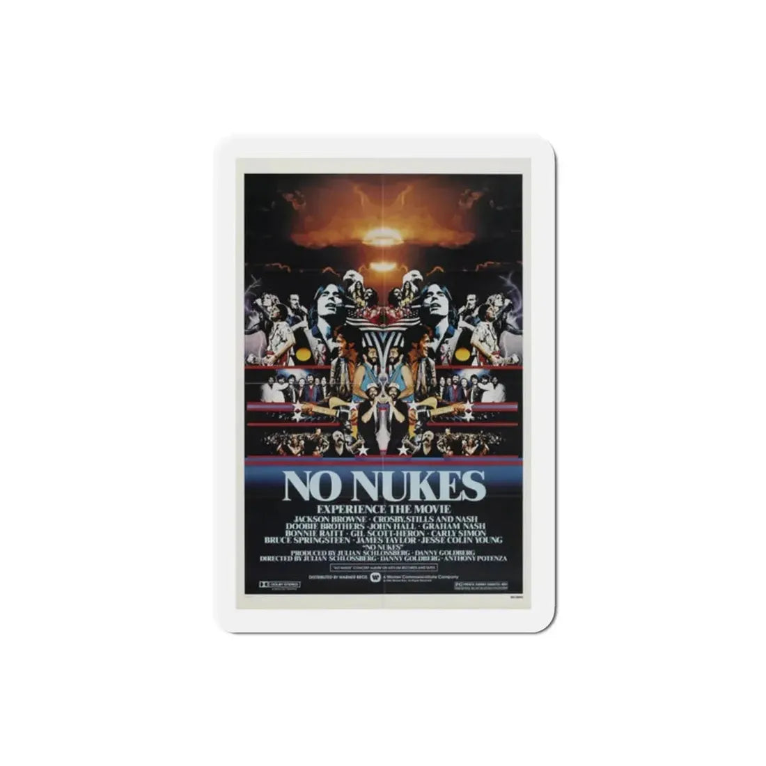 No Nukes 1980 Movie Poster Refrigerator Magnet 2 Inch - The Sticker Space