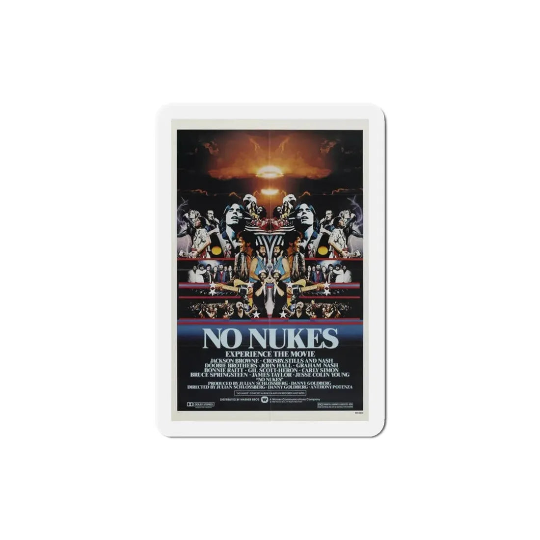 No Nukes 1980 Movie Poster Refrigerator Magnet - The Sticker Space