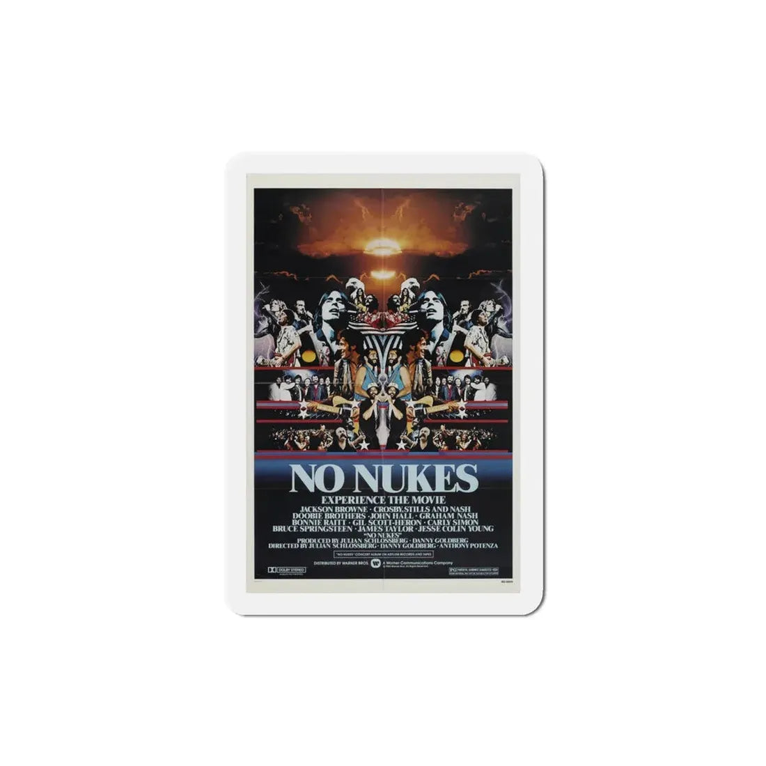 No Nukes 1980 Movie Poster Refrigerator Magnet - The Sticker Space