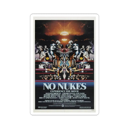 No Nukes 1980 Movie Poster STICKER Vinyl Die-Cut Decal 2 Inch - The Sticker Space