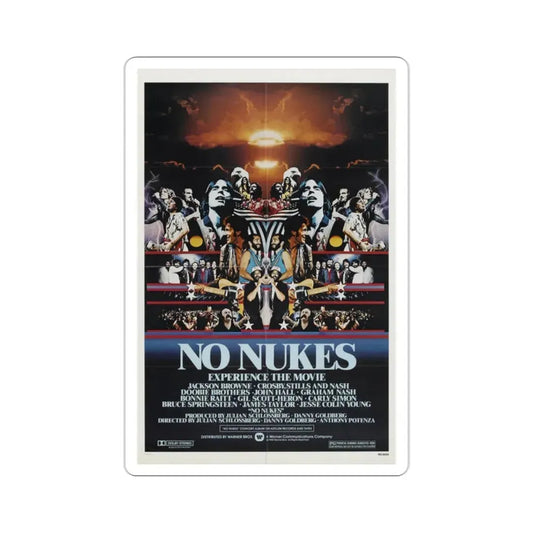 No Nukes 1980 Movie Poster STICKER Vinyl Die-Cut Decal 2 Inch - The Sticker Space