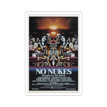 No Nukes 1980 Movie Poster STICKER Vinyl Die-Cut Decal 3 Inch - The Sticker Space