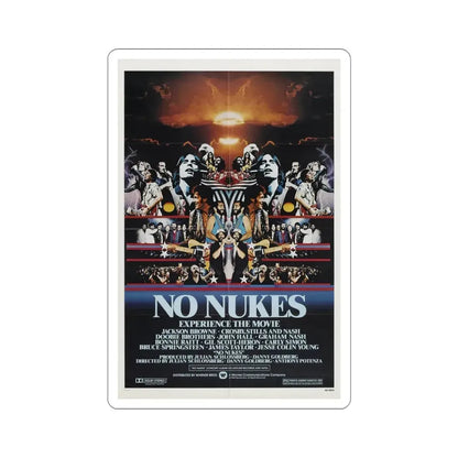 No Nukes 1980 Movie Poster STICKER Vinyl Die-Cut Decal 4 Inch - The Sticker Space