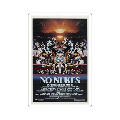 No Nukes 1980 Movie Poster STICKER Vinyl Die-Cut Decal-5 Inch-The Sticker Space