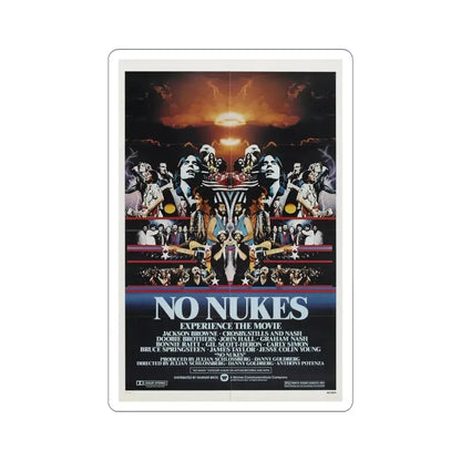 No Nukes 1980 Movie Poster STICKER Vinyl Die-Cut Decal 5 Inch - The Sticker Space