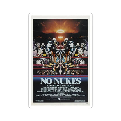 No Nukes 1980 Movie Poster STICKER Vinyl Die-Cut Decal - The Sticker Space