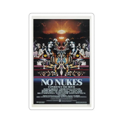 No Nukes 1980 Movie Poster STICKER Vinyl Die-Cut Decal - The Sticker Space