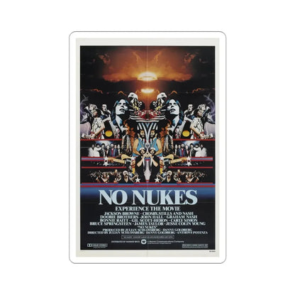 No Nukes 1980 Movie Poster STICKER Vinyl Die-Cut Decal - The Sticker Space