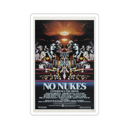 No Nukes 1980 Movie Poster STICKER Vinyl Die-Cut Decal - The Sticker Space