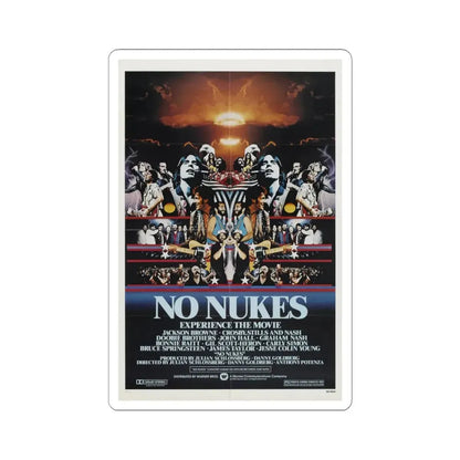 No Nukes 1980 Movie Poster - STICKER Vinyl Kiss-Cut Decal 4 Inch White - The Sticker Space