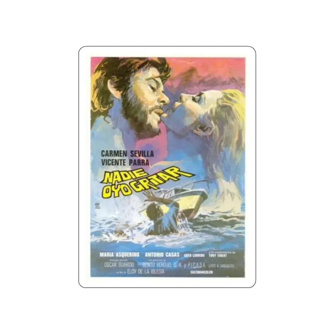 NO ONE HEARD THE SCREAM 1973 Movie Poster STICKER Vinyl Die-Cut Decal 5 Inch - The Sticker Space