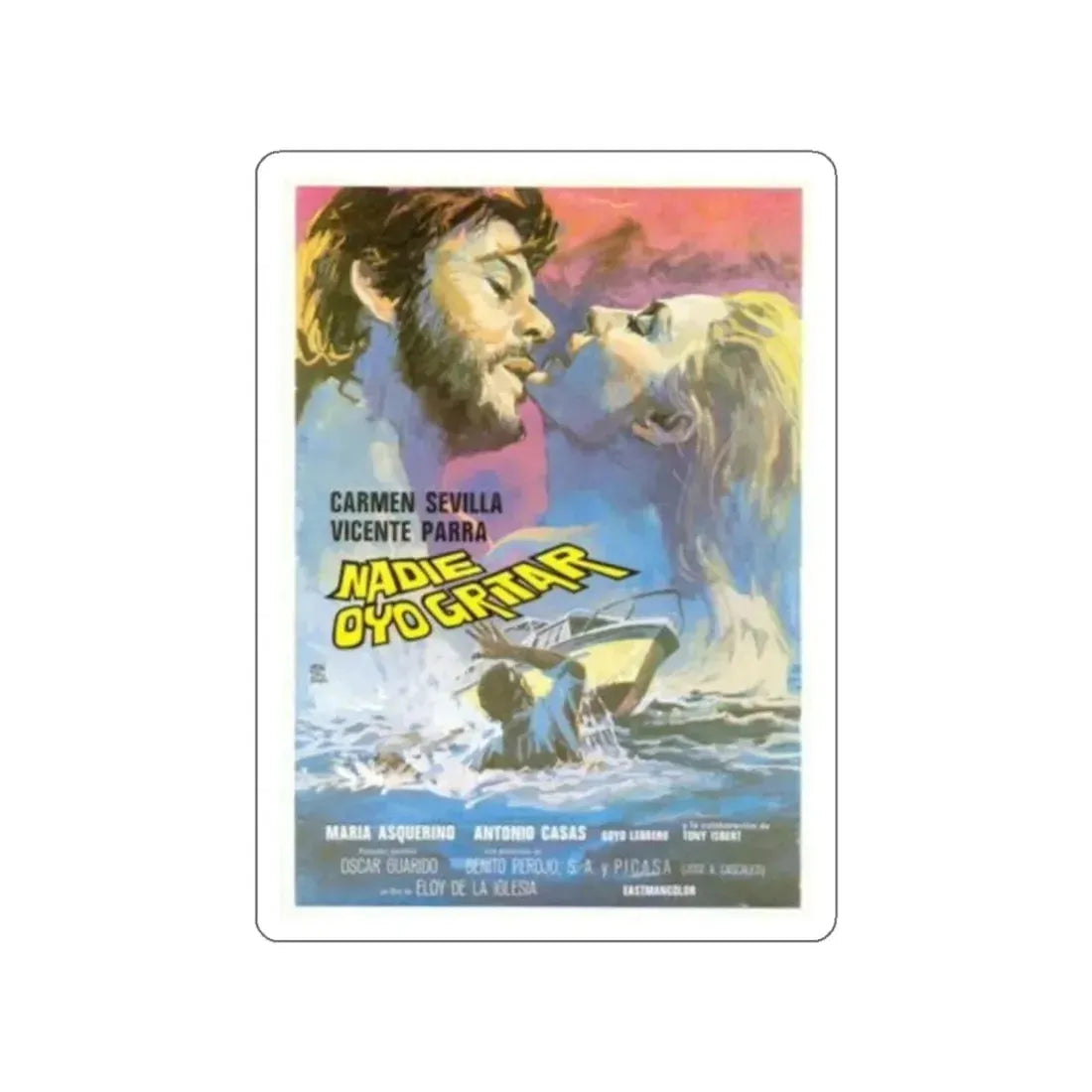 NO ONE HEARD THE SCREAM 1973 Movie Poster STICKER Vinyl Die-Cut Decal - The Sticker Space