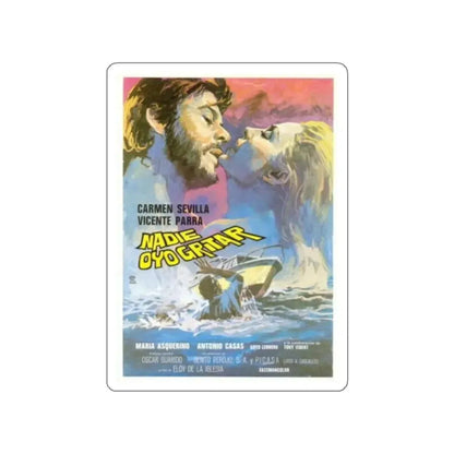 NO ONE HEARD THE SCREAM 1973 Movie Poster STICKER Vinyl Die-Cut Decal - The Sticker Space