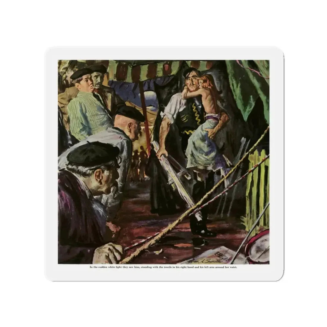 No One Will Ever Know, 1948 (Magazine Illustration) Refrigerator Magnet 3 Inch - The Sticker Space