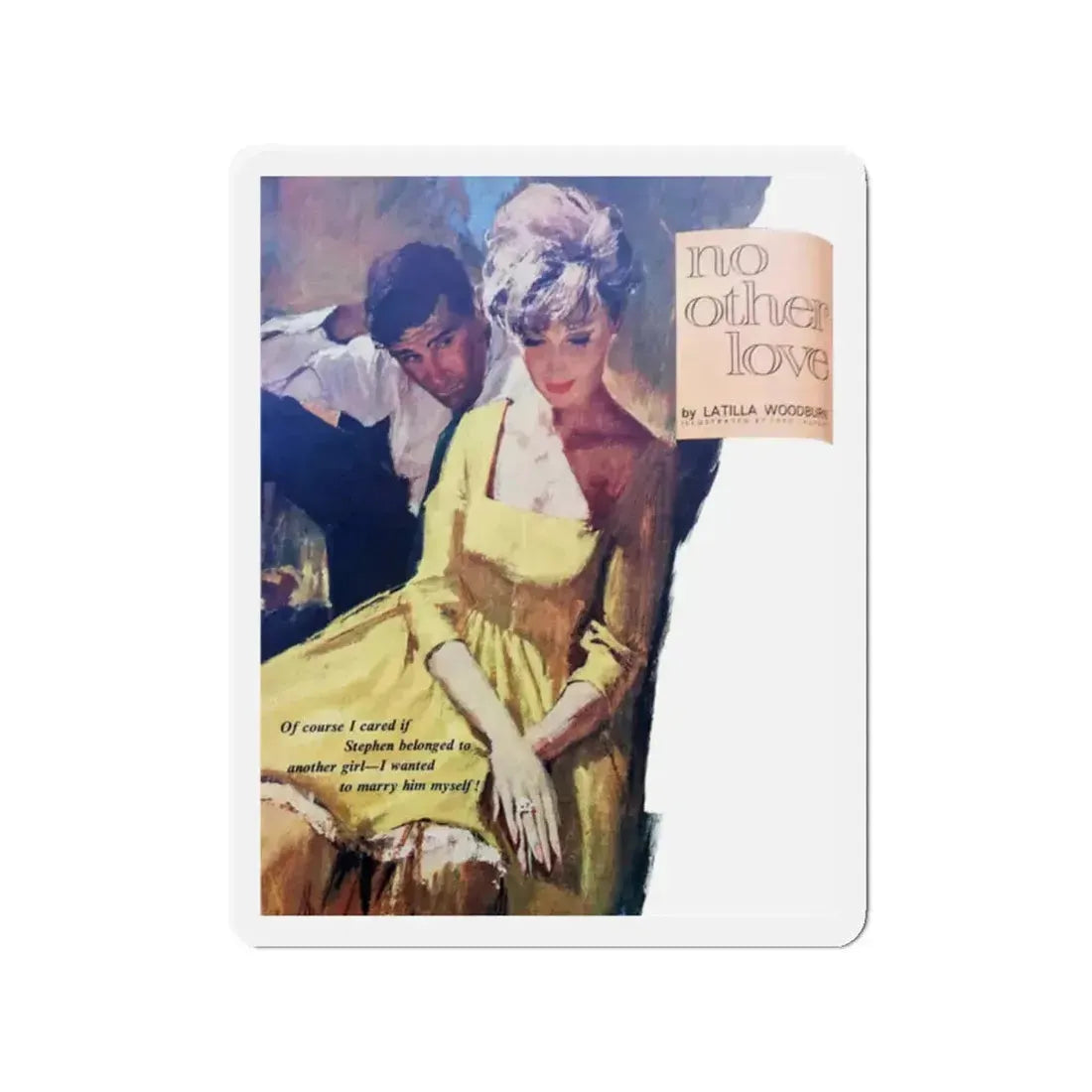 No Other Love, Woman's Own, June 1963 (Magazine Illustration) Refrigerator Magnet 2 Inch - The Sticker Space