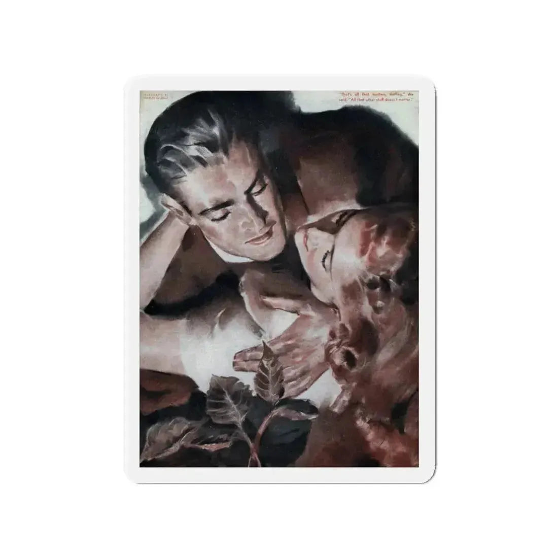 No Other Woman On Earth, Liberty magazine, April 4, 1942 (Magazine Illustration) Refrigerator Magnet 3 Inch - The Sticker Space