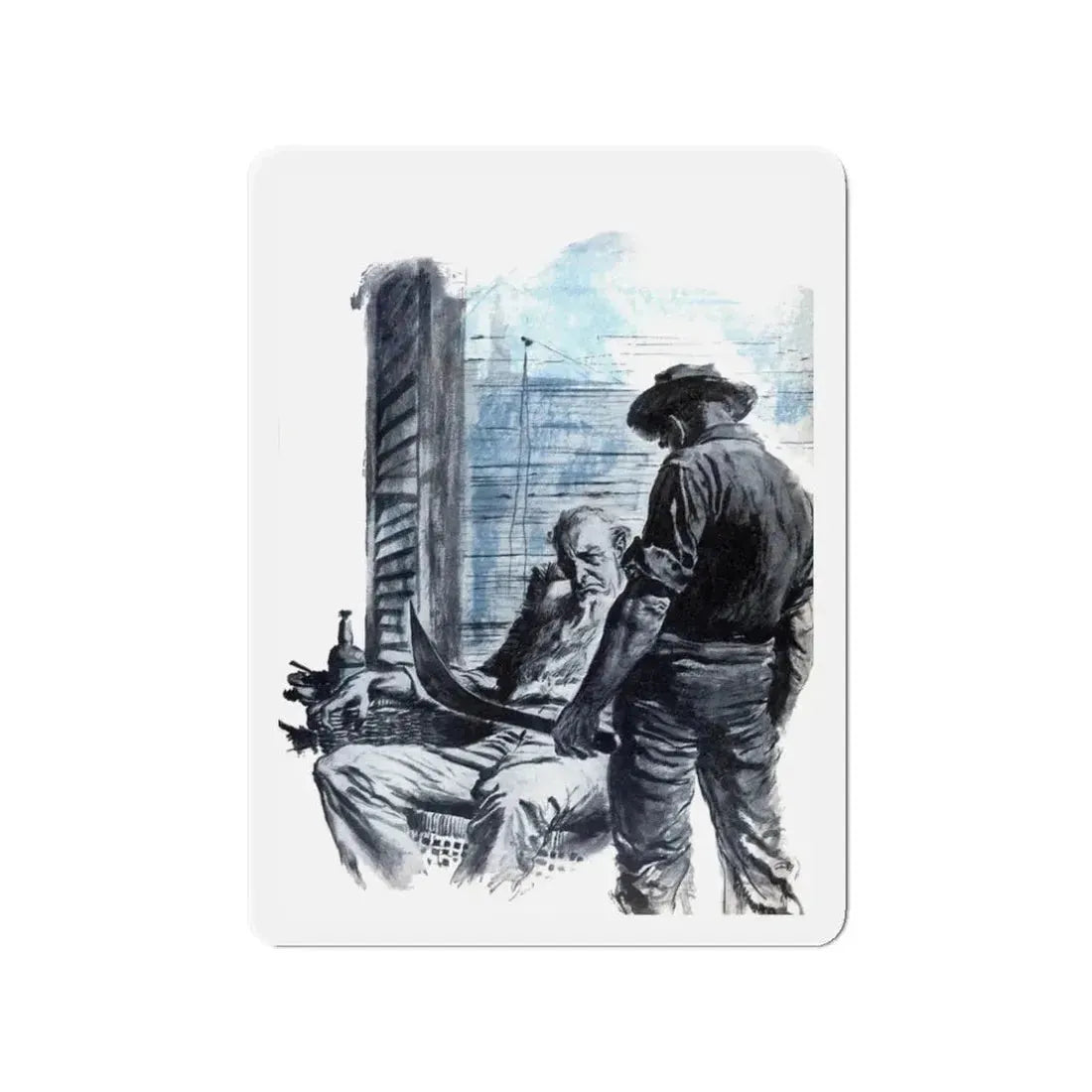 No Panga for Pieters, Bluebook Magazine, January 1955 (Magazine Illustration) Refrigerator Magnet - The Sticker Space