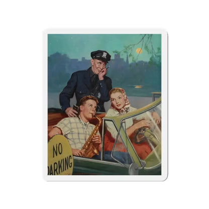 No Parking (Magazine Illustration) Refrigerator Magnet - The Sticker Space