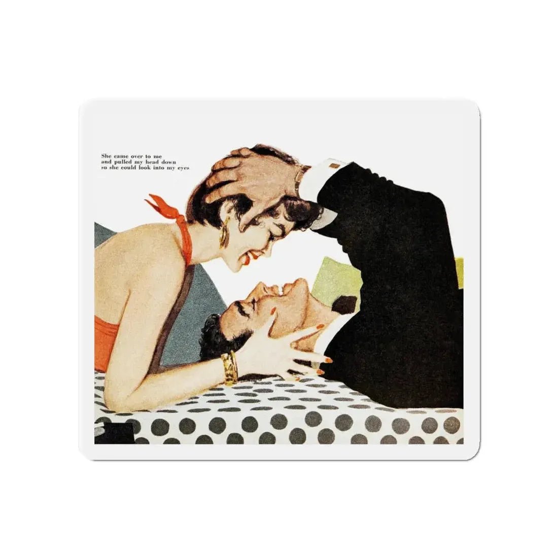 No place for a girl, Good Housekeeping, January 1954 (Magazine Illustration) Refrigerator Magnet 4 Inch - The Sticker Space