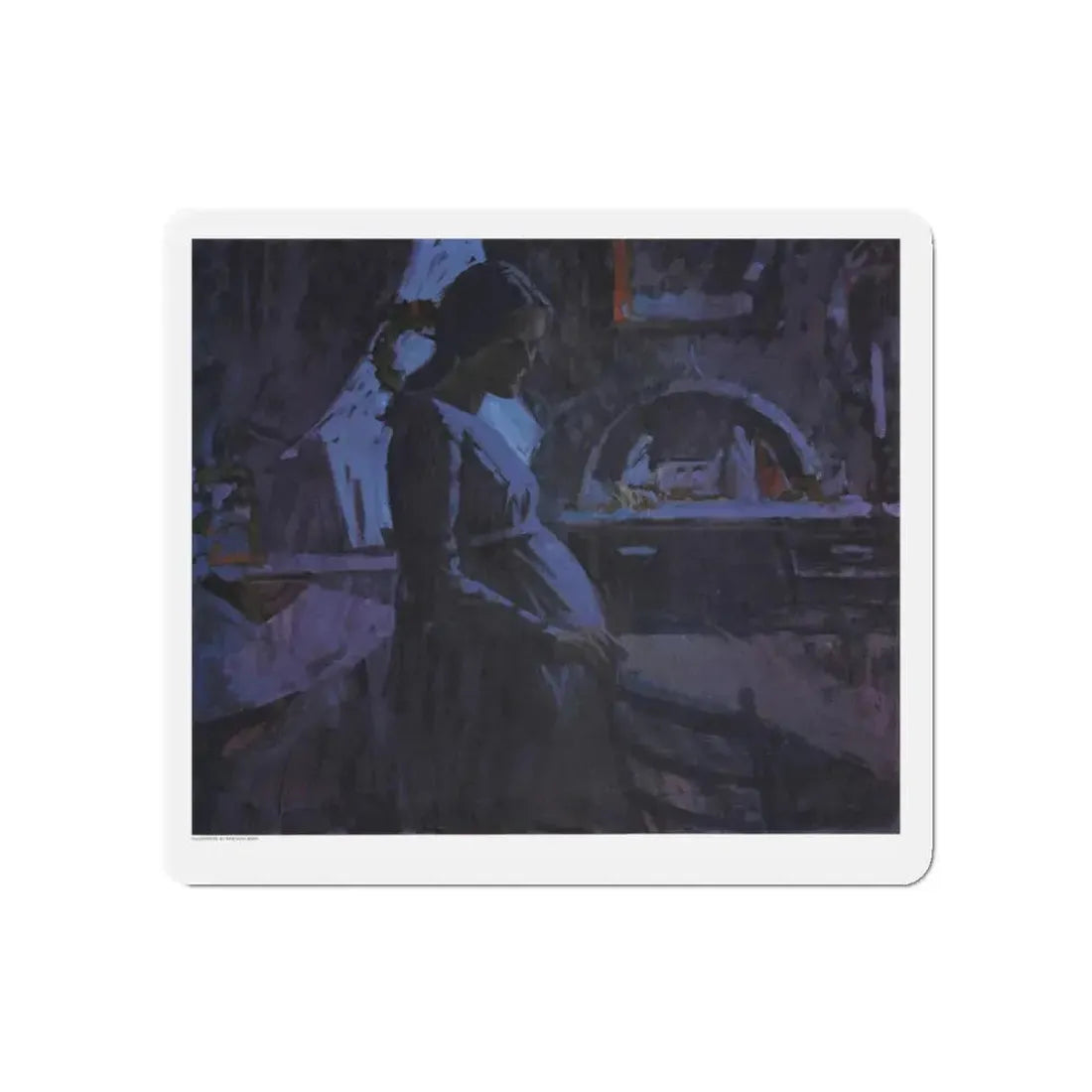 No Room, Redbook, December 1964 (Magazine Illustration) Refrigerator Magnet 5 Inch - The Sticker Space