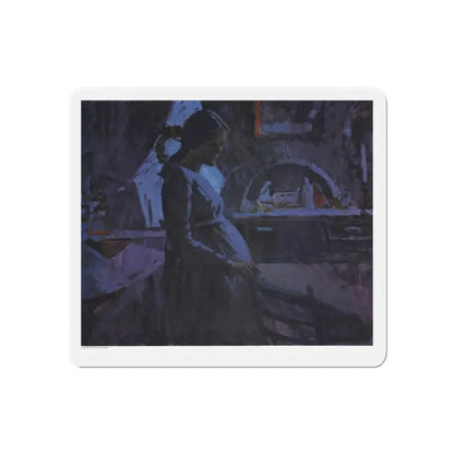 No Room, Redbook, December 1964 (Magazine Illustration) Refrigerator Magnet 6 Inch - The Sticker Space