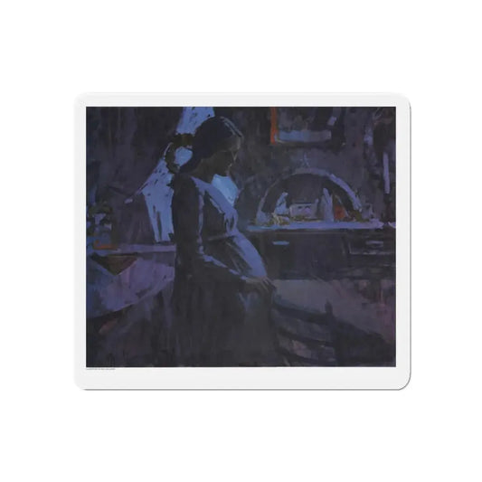 No Room, Redbook, December 1964 (Magazine Illustration) Refrigerator Magnet 6 Inch - The Sticker Space