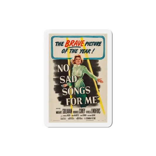 No Sad Songs for Me 1950 Movie Poster Refrigerator Magnet 3 Inch - The Sticker Space