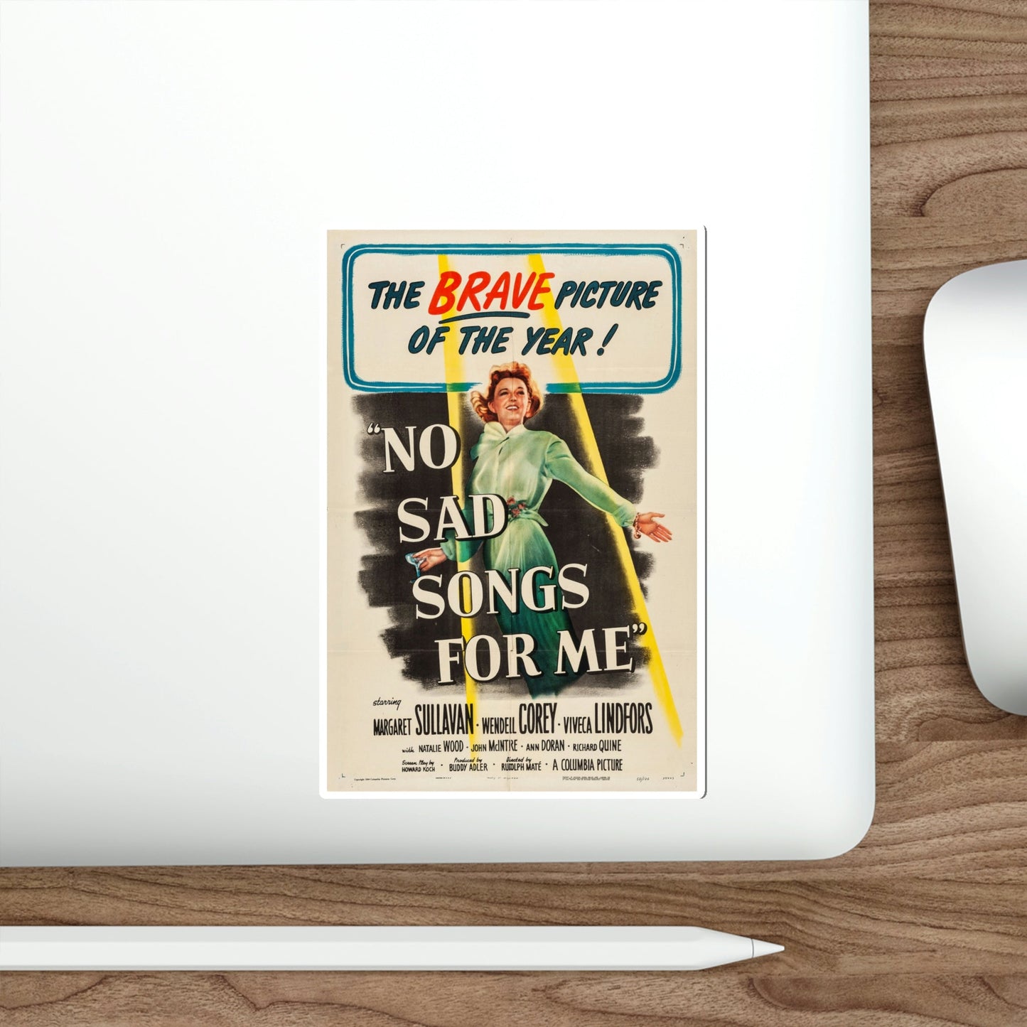 No Sad Songs for Me 1950 Movie Poster STICKER Vinyl Die-Cut Decal-The Sticker Space