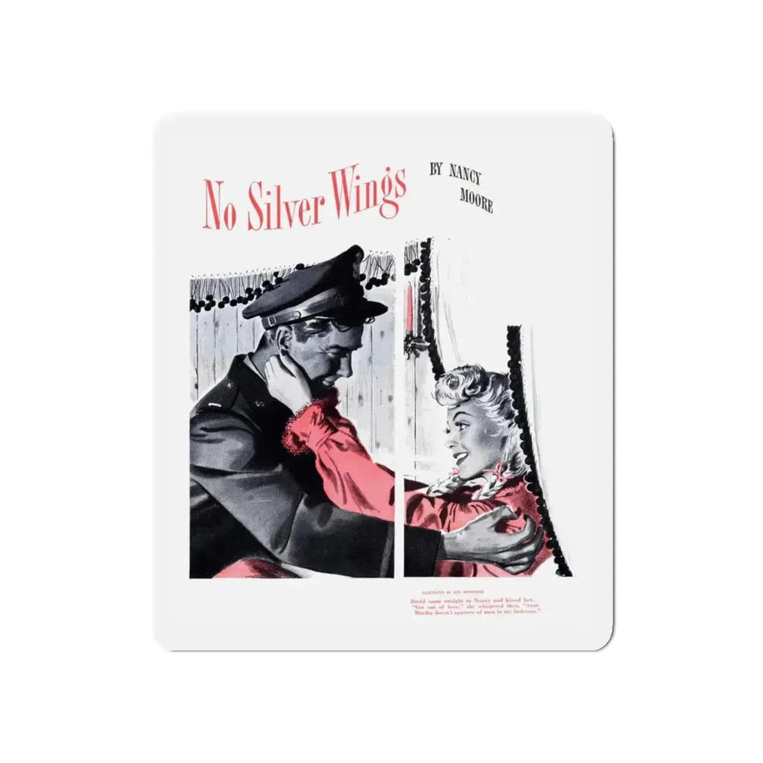 No Silver Wings, Cosmopolitan, October 1943 (Magazine Illustration) Refrigerator Magnet 5 Inch - The Sticker Space