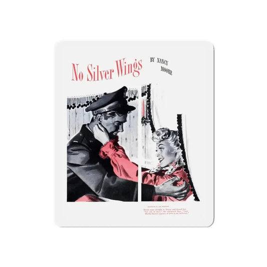 No Silver Wings, Cosmopolitan, October 1943 (Magazine Illustration) Refrigerator Magnet 6 Inch - The Sticker Space