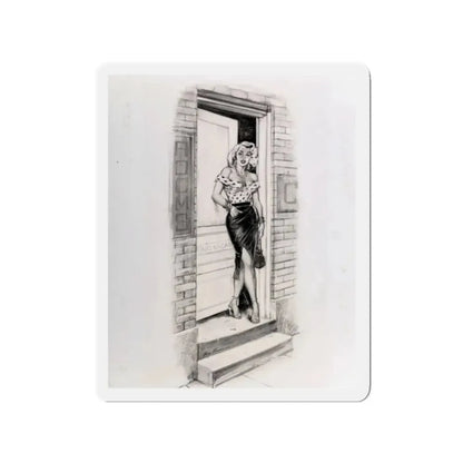 No Vacancy (Magazine Illustration) Refrigerator Magnet 2 Inch - The Sticker Space