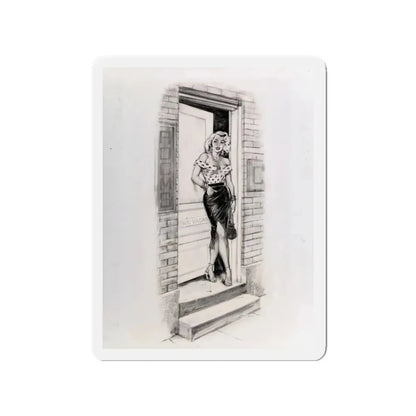 No Vacancy (Magazine Illustration) Refrigerator Magnet 3 Inch - The Sticker Space