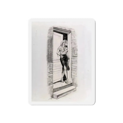 No Vacancy (Magazine Illustration) Refrigerator Magnet 5 Inch - The Sticker Space